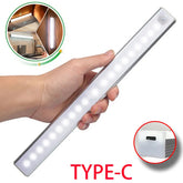 Motion Sensor LED Night Light – USB Type-C Rechargeable, Wireless, 10–50 cm Lengths